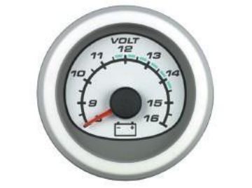 Show details for Mercury-Mercruiser 79-879921K11 VOLTAGE GAUGE (White) Picture of Mercury-Mercruiser 79-879921K11 VOLTAGE GAUGE (White)